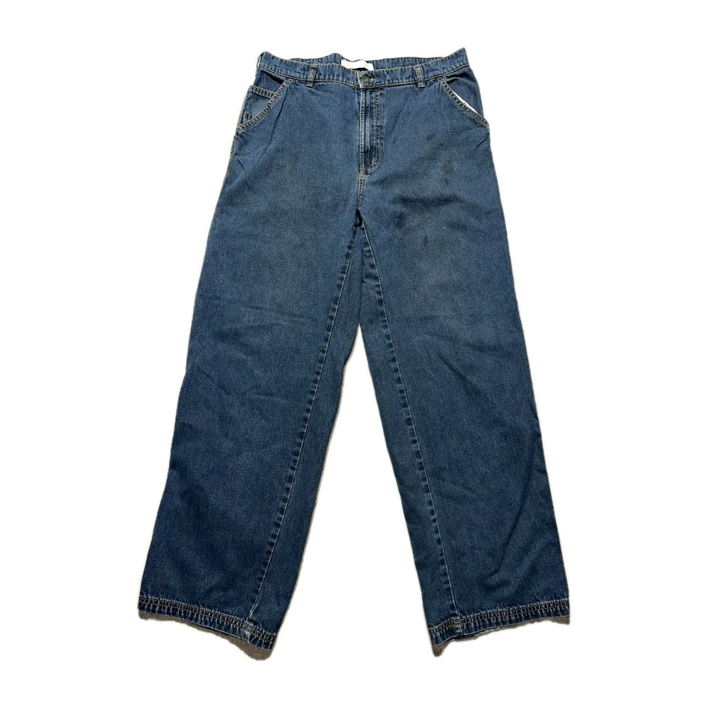 Vintage Y2K Timberland‎ Jeans Mens 38 Baggy Wide Leg Embroidered Hip Hop